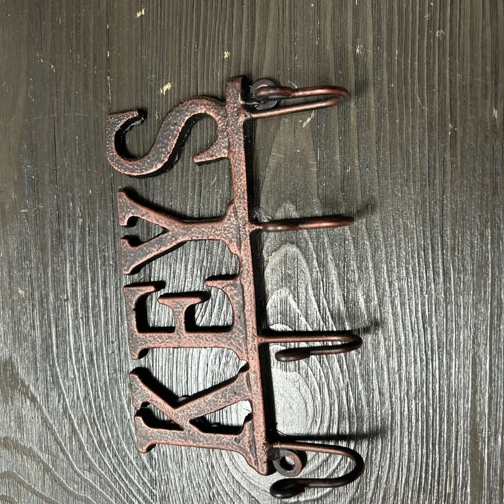 Rustic Brown Key Holder Wall Decor